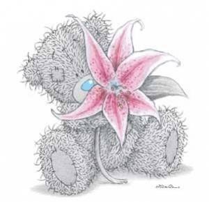 nounours fleur